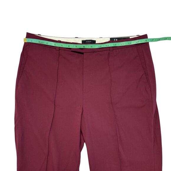 J.CREW Eaton Trouser Tollegno 1900 Italian Stretch Wool in Plum Purple Size 8 - Picture 5 of 7